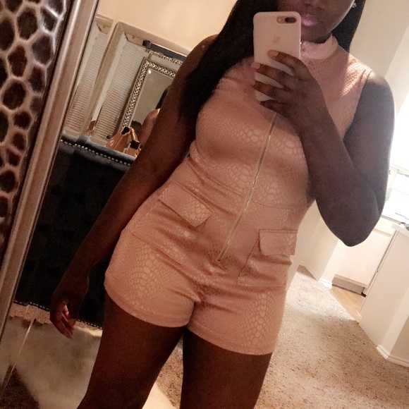 Croc print zip up romper - Picture 1 of 1